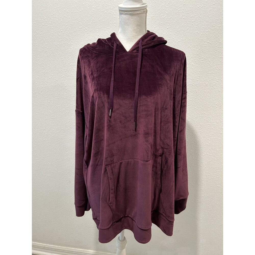 32 Degrees Women's Velour Pullover Hoodie Potent Purple Choose Your Size New B63